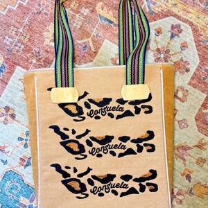 Consuela Aline Chica Tote Tan and Black Leopard Purse Bag logo print